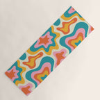 Colorful psychedelic hippie tie dye art pattern Yoga Mat Gallery Image 1