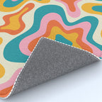 Colorful psychedelic hippie tie dye art pattern Rug Gallery Image 4
