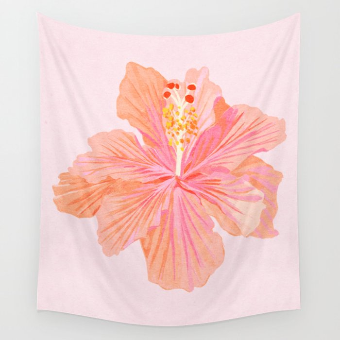 Hibiscus Flower Wall Tapestry Gallery Image 1