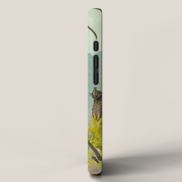 Hippocampus - Hashime Murayama - 1920 Seahorse Illustration Marine Life iPhone Case Gallery Image 2
