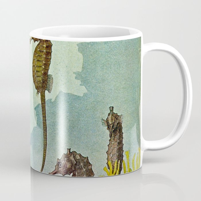 Hippocampus - Hashime Murayama - 1920 Seahorse Illustration Marine Life Coffee Mug Gallery Image 1