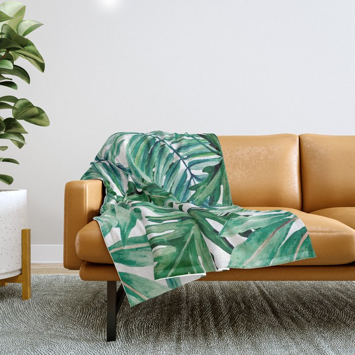 Tropical jungle Throw Blanket Gallery Image 1