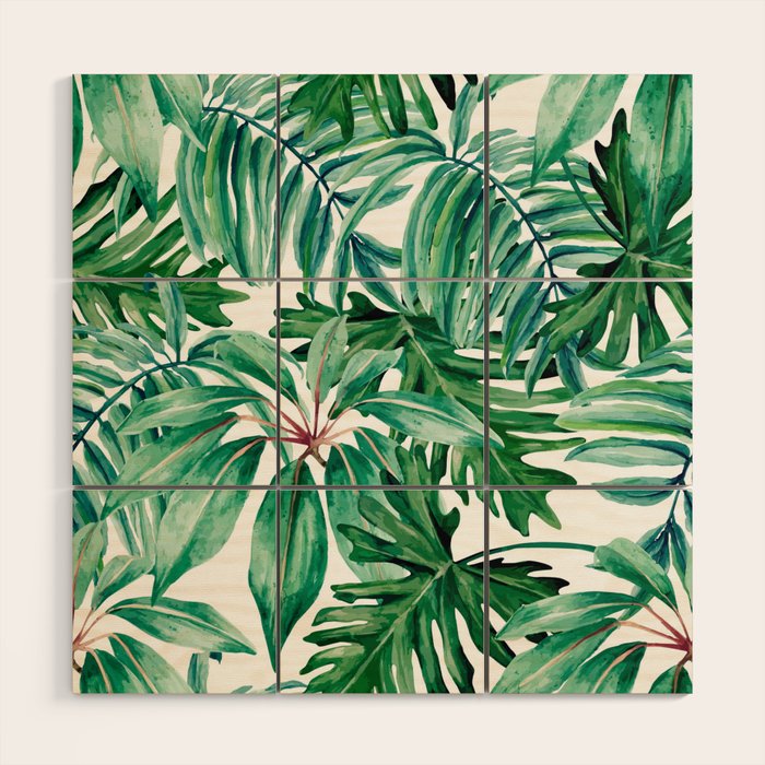 Tropical jungle Wood Wall Art Gallery Image 1