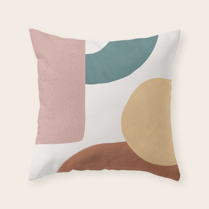 Abstract Earth 1-2 - Painted Shapes Throw Pillow Gallery Image 6