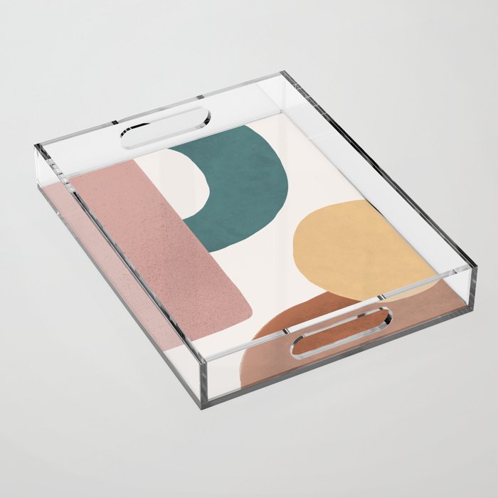 Abstract Earth 1-2 - Painted Shapes Acrylic Tray Gallery Image 1