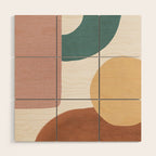 Abstract Earth 1-2 - Painted Shapes Wood Wall Art Gallery Image 1