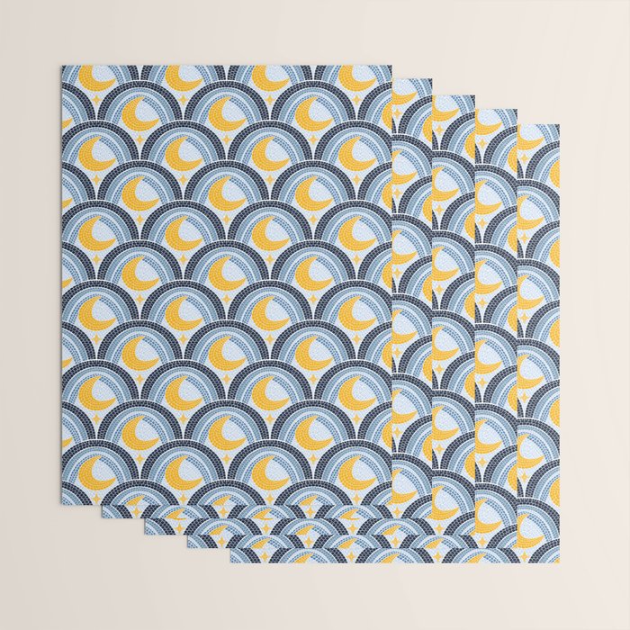 Mediterranean Moonlight Mosaic Wrapping Paper Gallery Image 3
