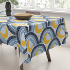 Mediterranean Moonlight Mosaic Tablecloth Gallery Image 3