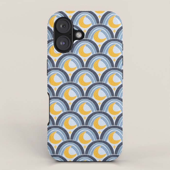 Mediterranean Moonlight Mosaic iPhone Case Gallery Image 1