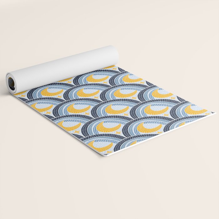 Mediterranean Moonlight Mosaic Yoga Mat Gallery Image 2