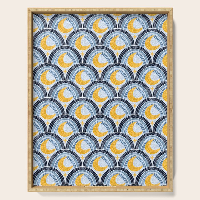 Mediterranean Moonlight Mosaic Serving Tray Gallery Image 1
