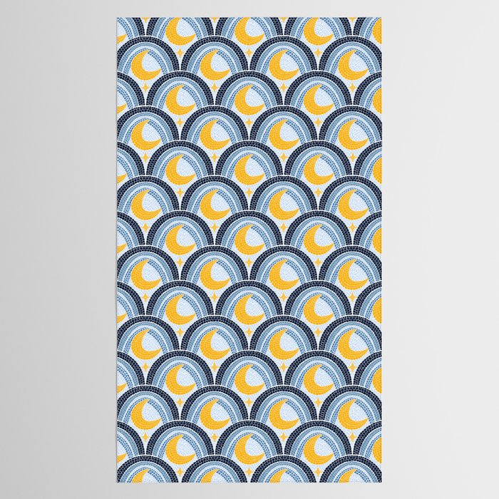 Mediterranean Moonlight Mosaic Tablecloth Gallery Image 2