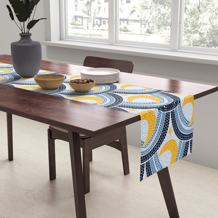 Mediterranean Moonlight Mosaic Table Runner Gallery Image 2