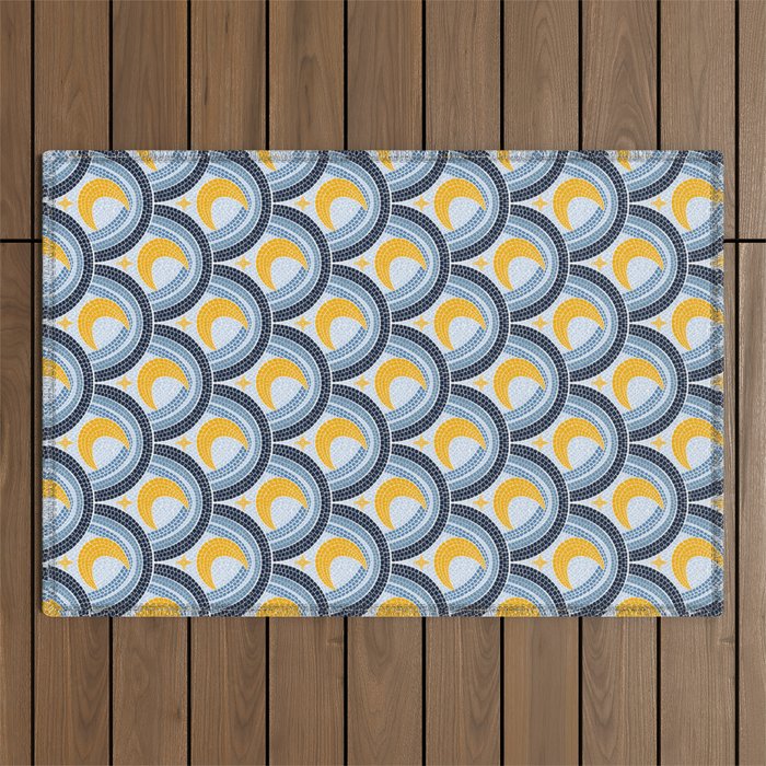 Mediterranean Moonlight Mosaic Outdoor Rug Gallery Image 1