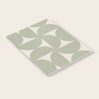 Bauhaus Mid Century Modern Geometric VII Earthy Green Notebook Gallery Image 2
