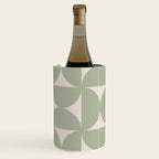 Bauhaus Mid Century Modern Geometric VII Earthy Green Wine Chiller Gallery Image 3