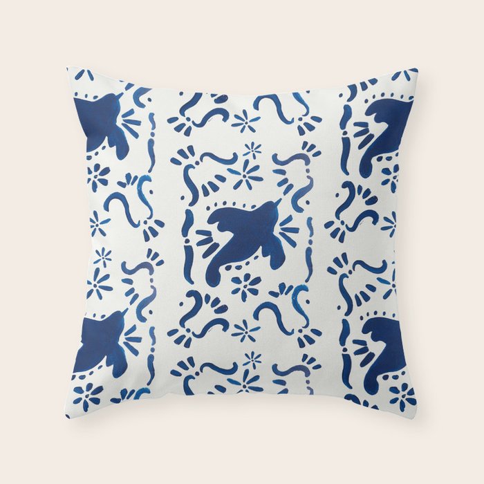 Bluebird of Happiness Throw Pillow Gallery Image 1