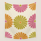 Retro Summer Daisies VIII Wall Tapestry Gallery Image 4