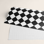 Black and white diamond shape,check,chess pattern  Wrapping Paper Gallery Image 2