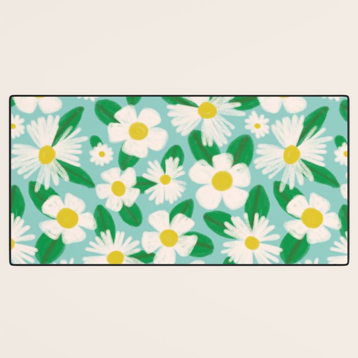 Big Bloom Floral - green Desk Mat Gallery Image 3
