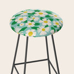 Big Bloom Floral - green Stool Gallery Image 2
