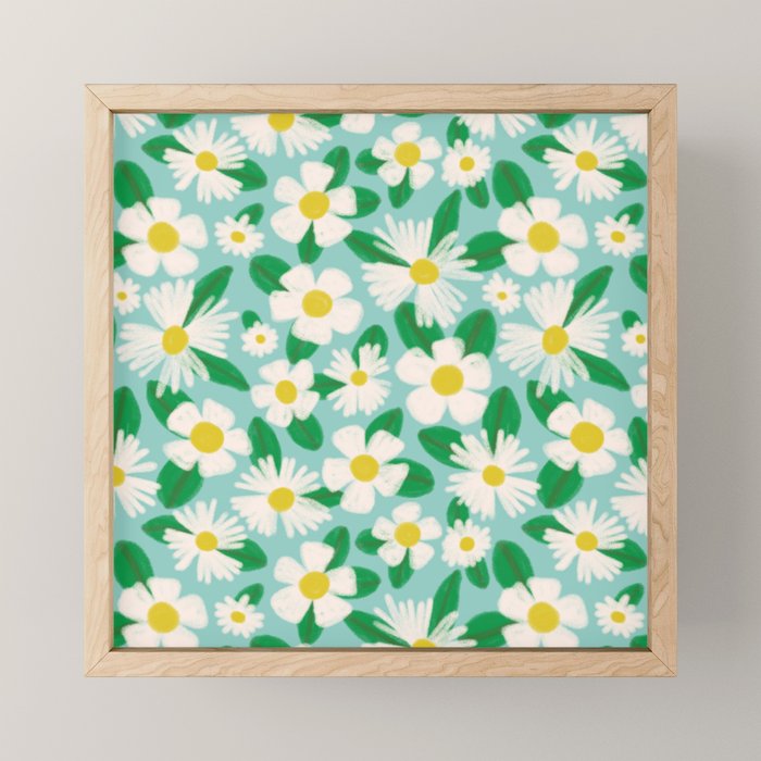 Big Bloom Floral - green Mini Art Print Gallery Image 1