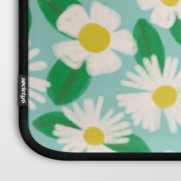Big Bloom Floral - green Laptop Sleeve Gallery Image 3