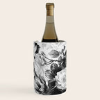 Black gray modern watercolor roses floral pattern Wine Chiller Gallery Image 3