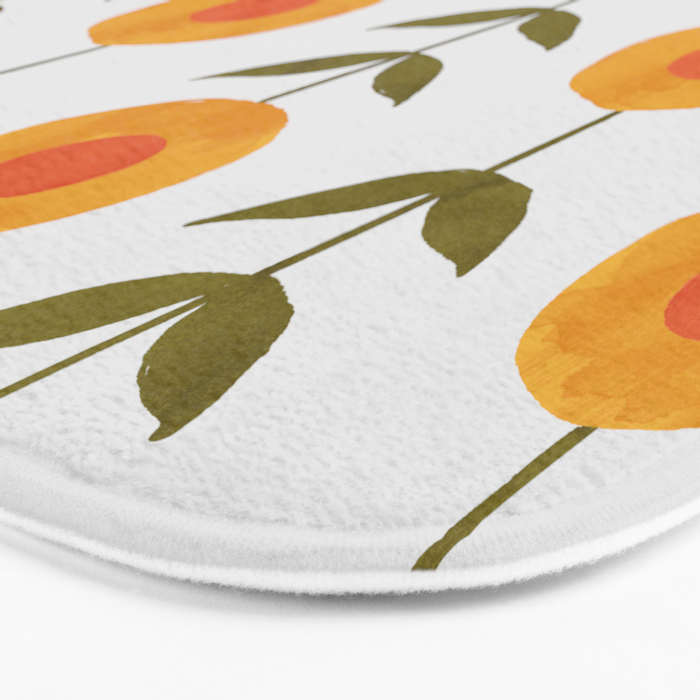 Fresh Yellow Spring Flowers Bath Mat Gallery Image 3