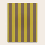 Vintage Moss and Coffee Stripes Notebook Gallery Image 4