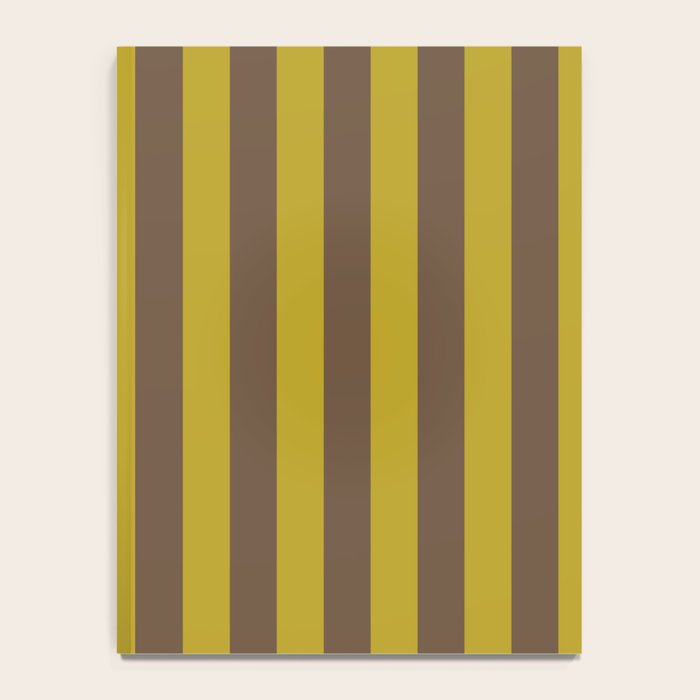 Vintage Moss and Coffee Stripes Notebook Gallery Image 4