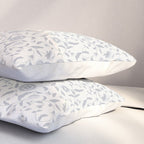 Vintage Trailing Floral - Blue and White Pillow Sham Gallery Image 3
