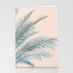 Tropical Palms on Blush Pink, Boho Nature Photography Stationery Card Gallery Image 2