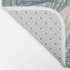 Tropical Palms on Blush Pink, Boho Nature Photography Bath Mat Gallery Image 2