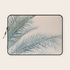 Tropical Palms on Blush Pink, Boho Nature Photography Laptop Sleeve Gallery Image 1