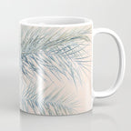 Tropical Palms on Blush Pink, Boho Nature Photography Coffee Mug Gallery Image 1