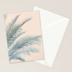 Tropical Palms on Blush Pink, Boho Nature Photography Stationery Card Gallery Image 2
