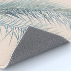 Tropical Palms on Blush Pink, Boho Nature Photography Rug Gallery Image 4