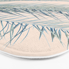 Tropical Palms on Blush Pink, Boho Nature Photography Bath Mat Gallery Image 3
