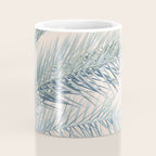 Tropical Palms on Blush Pink, Boho Nature Photography Coffee Mug Gallery Image 4