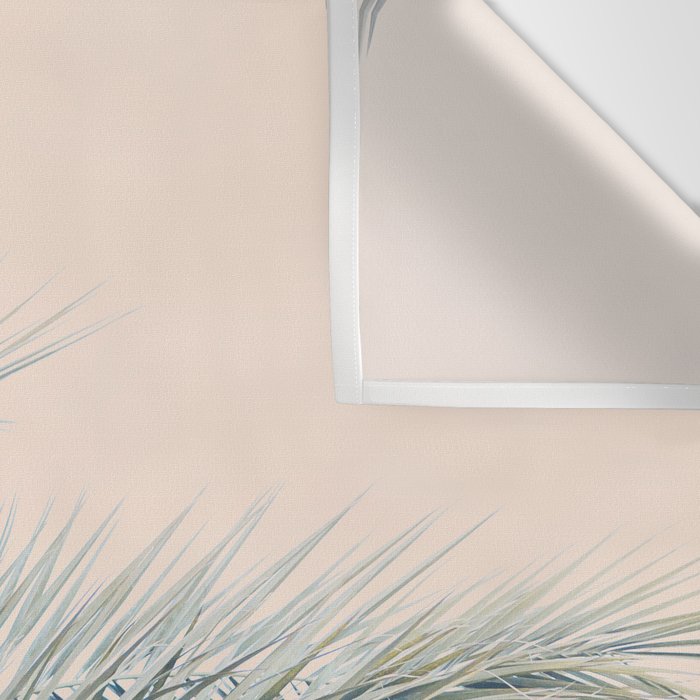 Tropical Palms on Blush Pink, Boho Nature Photography Wall Tapestry Gallery Image 3