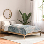 Tropical Palms on Blush Pink, Boho Nature Photography Comforter Gallery Image 2