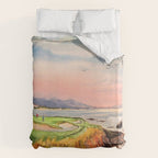Pebble Beach Golf Course 7th Hole Duvet Cover Gallery Image 6