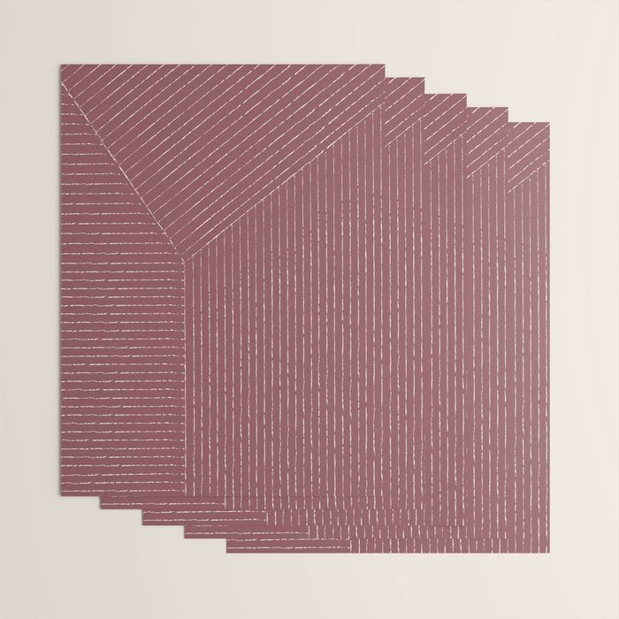 Lines (Plum) Wrapping Paper Gallery Image 3