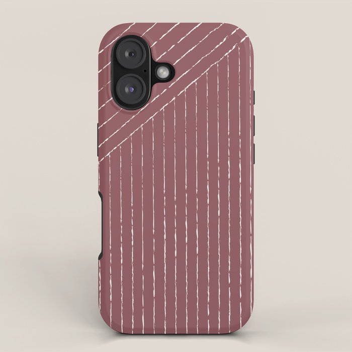Lines (Plum) iPhone Case Gallery Image 1