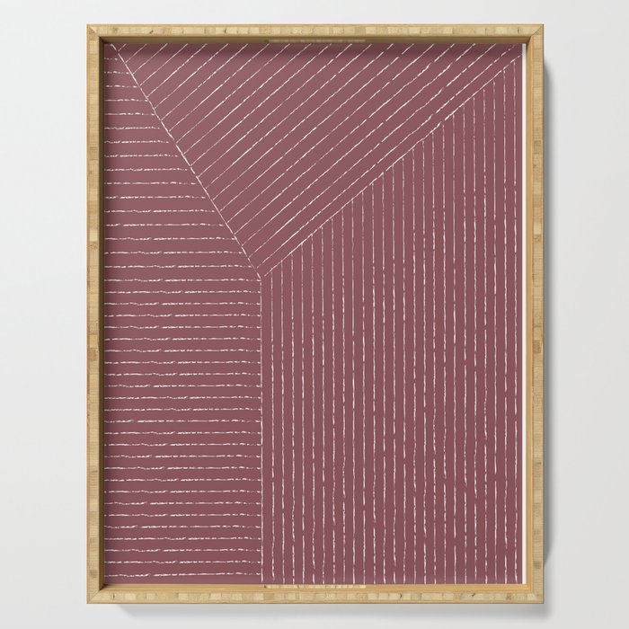 Lines (Plum) Serving Tray Gallery Image 1