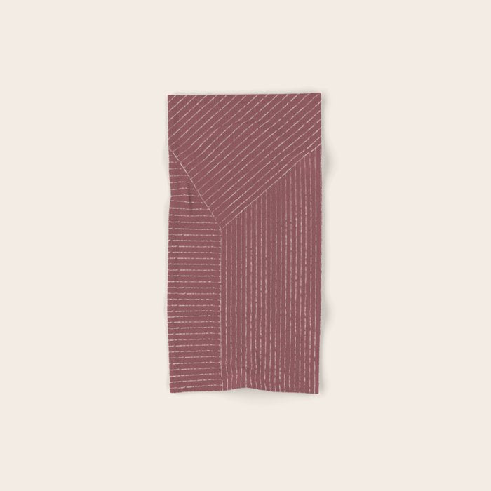 Lines (Plum) Bath Towel Gallery Image 1