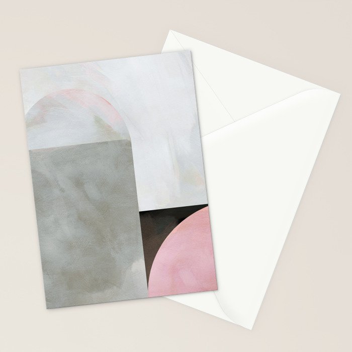 mid century scandi winter painted Stationery Card Gallery Image 2
