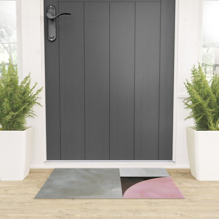 mid century scandi winter painted Welcome Mat Gallery Image 3