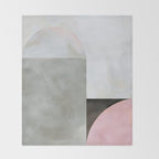 mid century scandi winter painted Throw Blanket Gallery Image 2